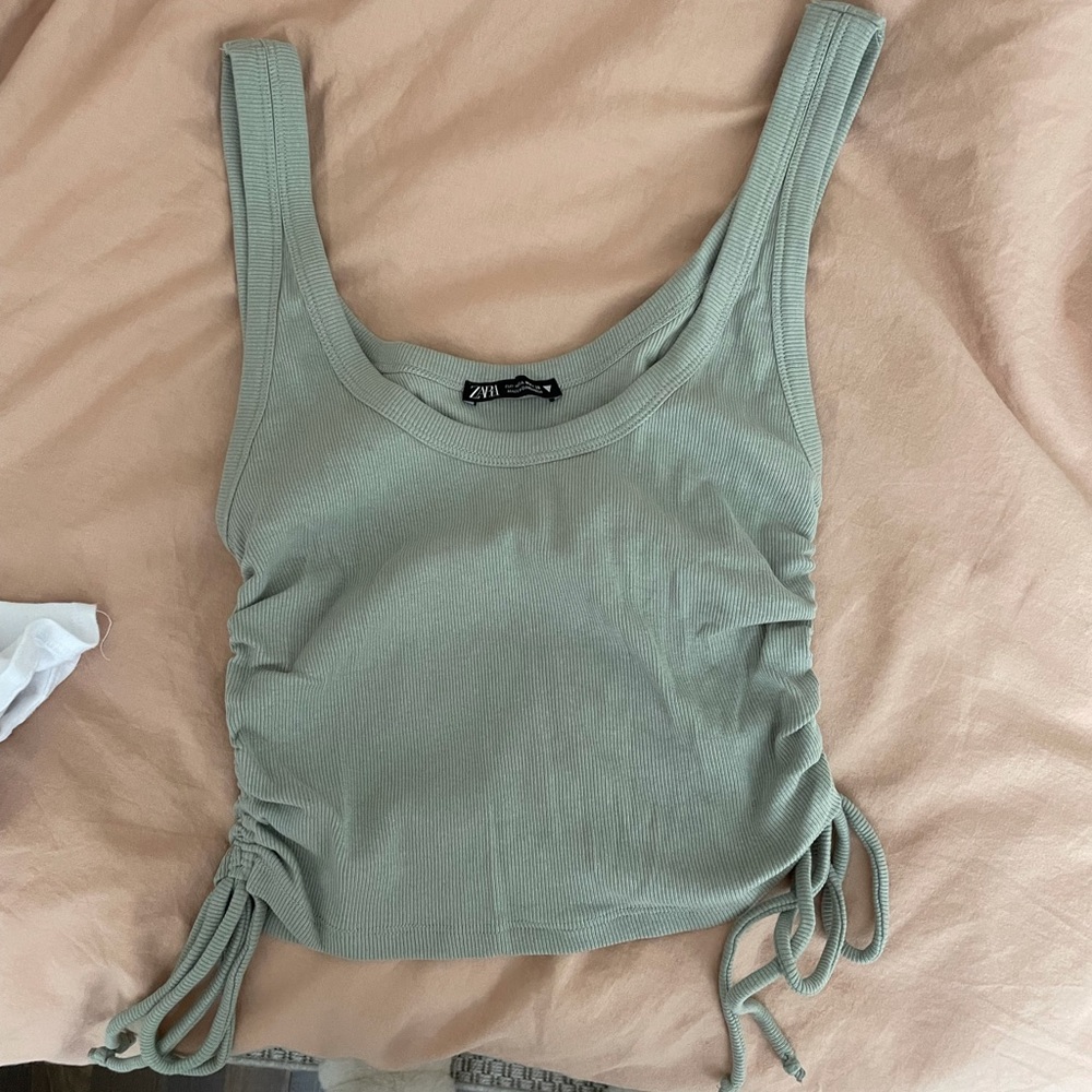 Zara green top